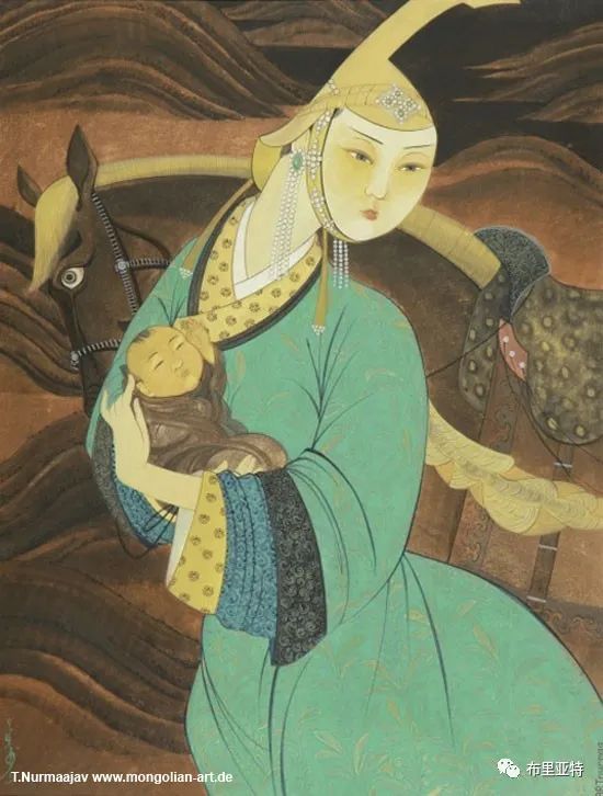 天马行空的蒙古女画家诺尔玛扎布作品欣赏