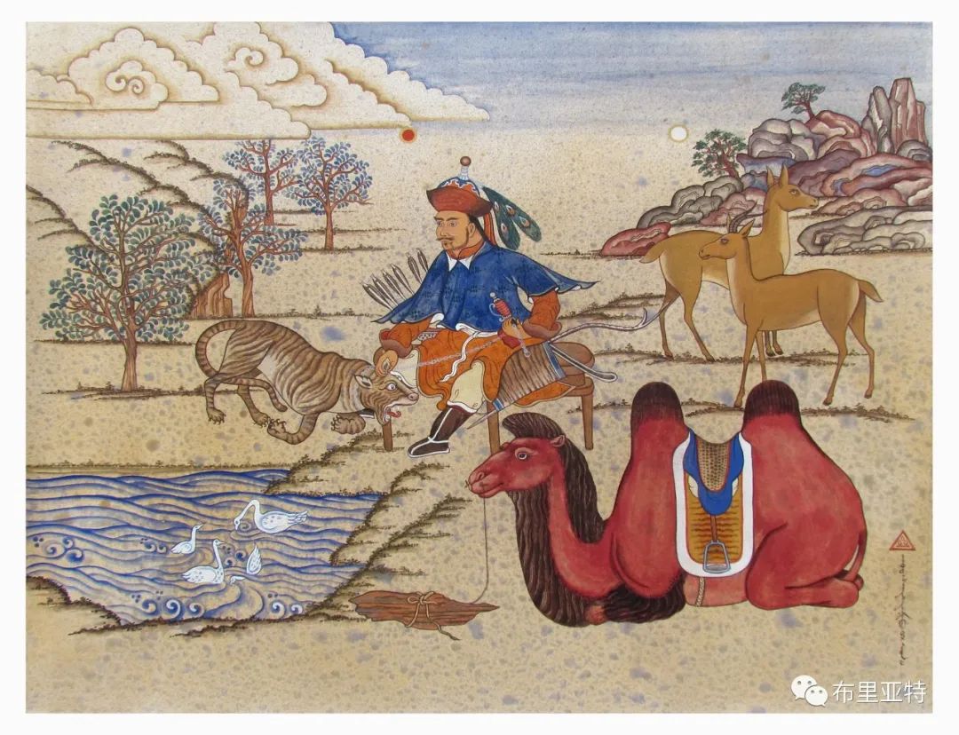 【民族艺术】蒙古风格绘画作品 —— 画笔下的民族风-草原元素---蒙古元素 Mongolia Elements