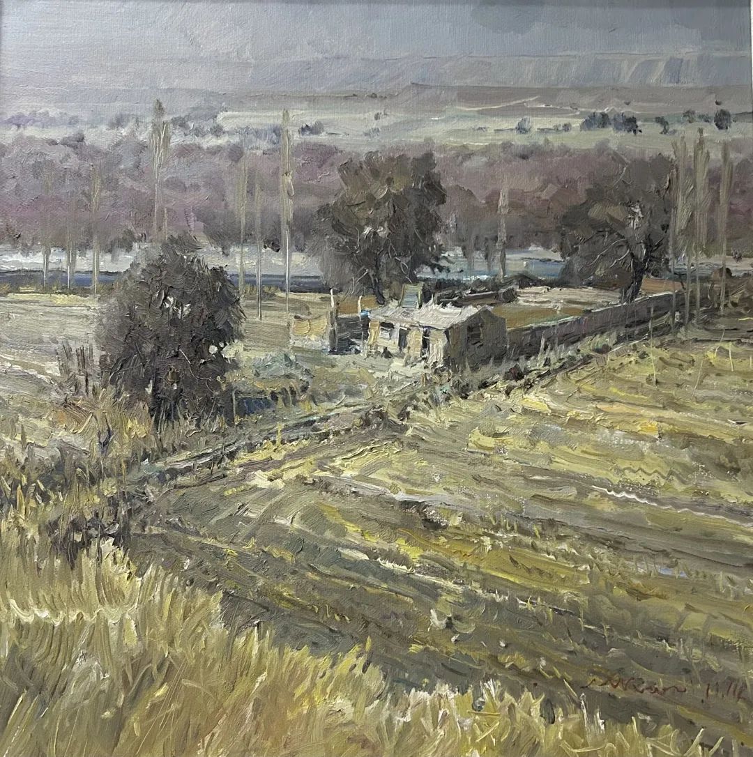 51.孟克巴依尔《三棵树》80x80cm 2021年.jpg