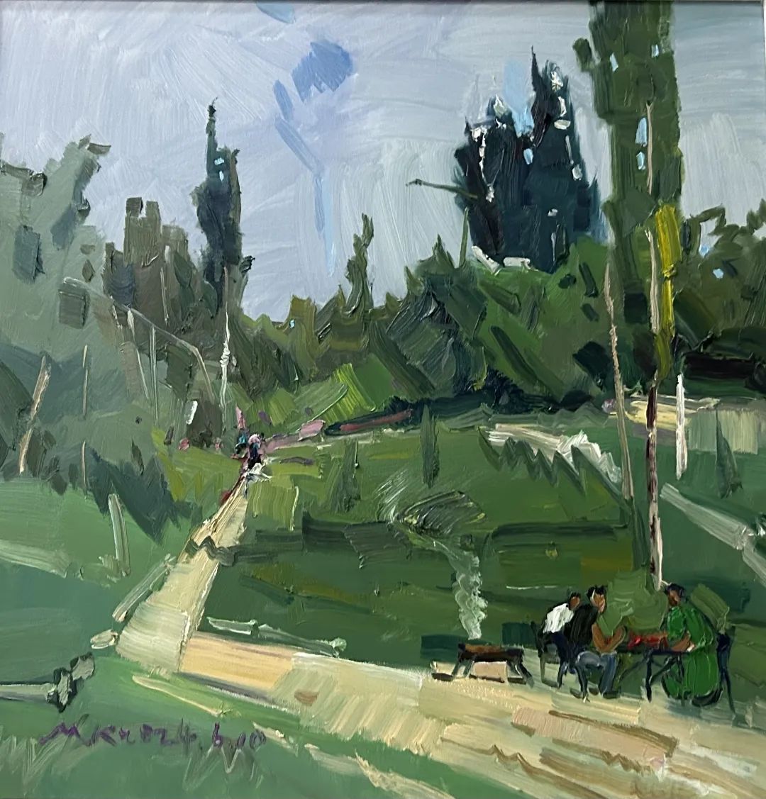 61.孟克巴依尔《阿瓦提的周末》60x60cm 2024年.jpg