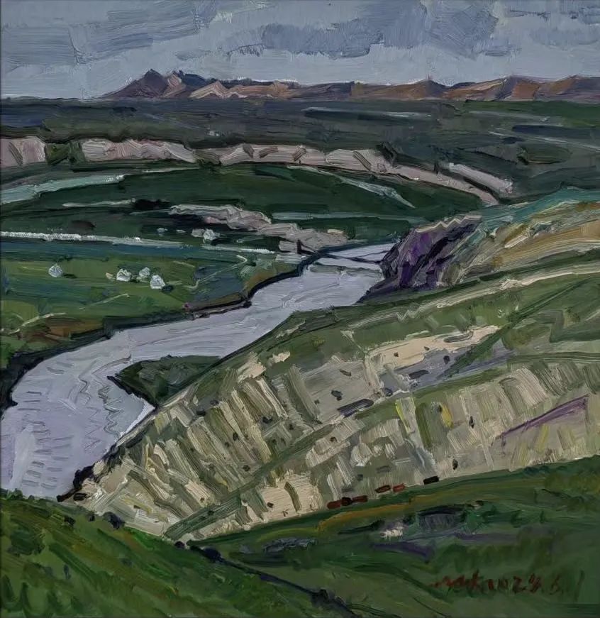 66.孟克巴依尔《巴音布鲁克5》60x60cm 2024年.jpg