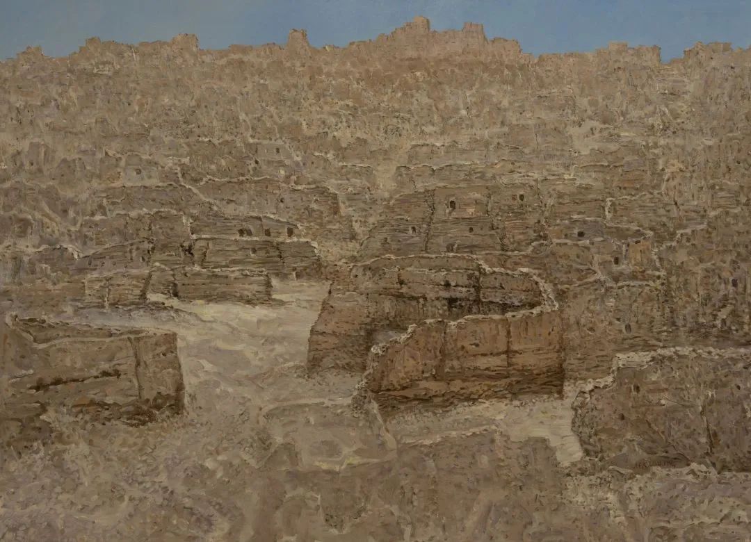 81.孟克巴依尔《交河故城》130x180cm 2014年.jpg