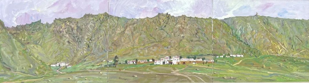 84.孟克巴依尔《夏热木仁 》50x180cm 2016年.jpg