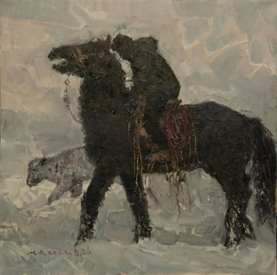 99.孟克巴依尔《冬日2》80x80cm 2022年.jpg