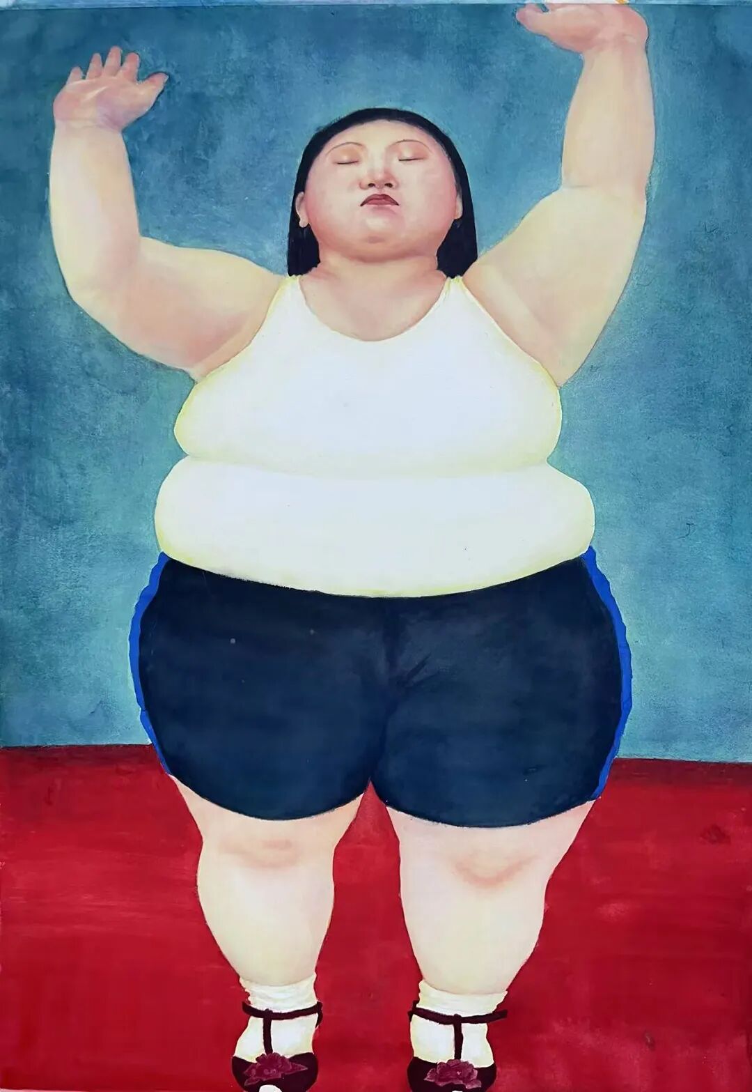 云清《芳华绝代2》100×110cm纸本水彩.jpg