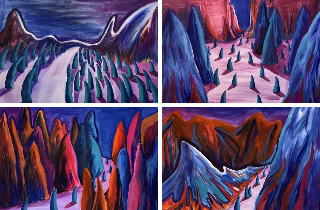 刘锦涛 《困在多奇山》110x90cmx4 纸本水彩.jpg