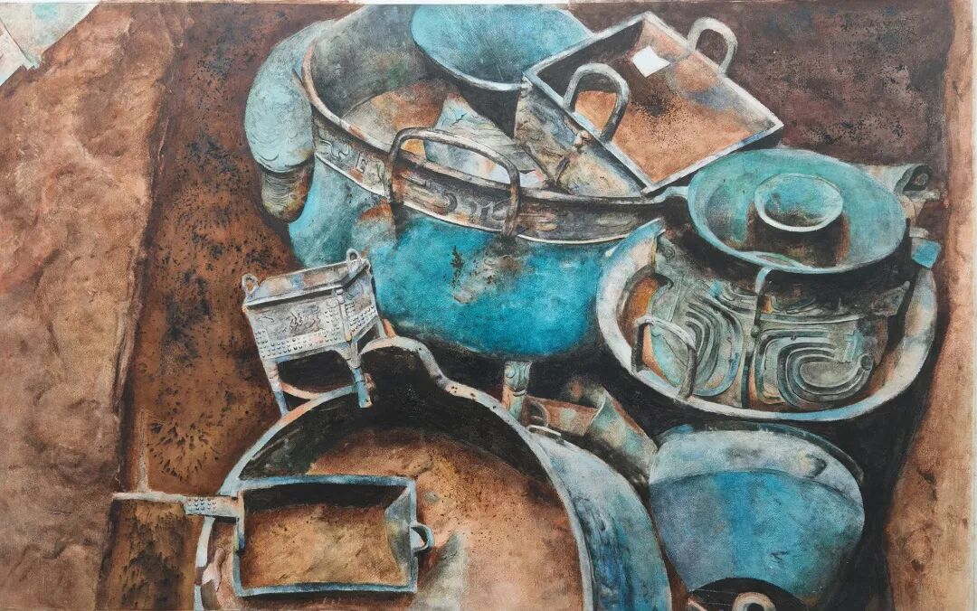 刘学雷 《古韵青铜》106×76cm 纸本水彩.jpg