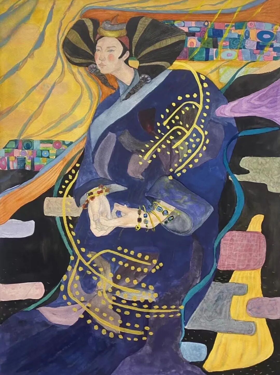 海日罕《寻觅1》56×76cm纸本水彩.jpg