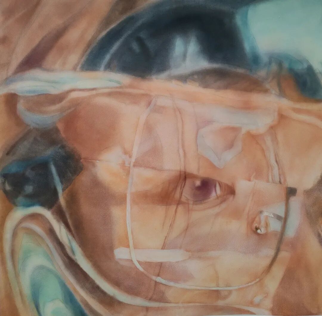 李月望《探视系列·2》85×85cm 纸本水彩.jpg