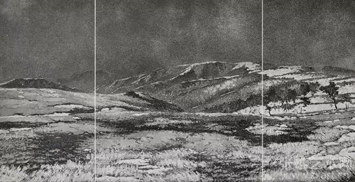 《茫茫阴山》铜版版画 2012年