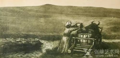 《绿色圣地》铜版版画 2004年